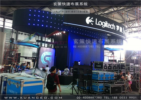 游戲展羅技展臺(tái)搭建現(xiàn)場